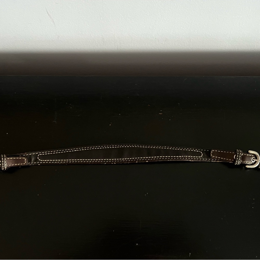Coach Brown Leather Bag Strap with Stitching